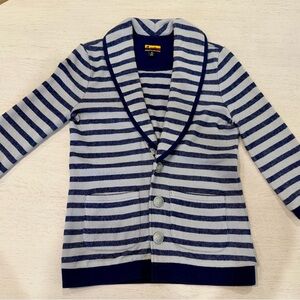 Navy and Gray Stripe Blazer